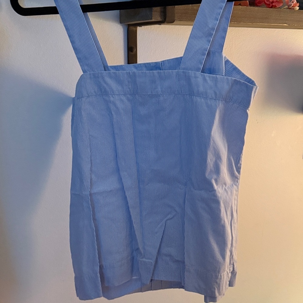 J. Crew Light Blue Striped Tank Top - Picture 2 of 4